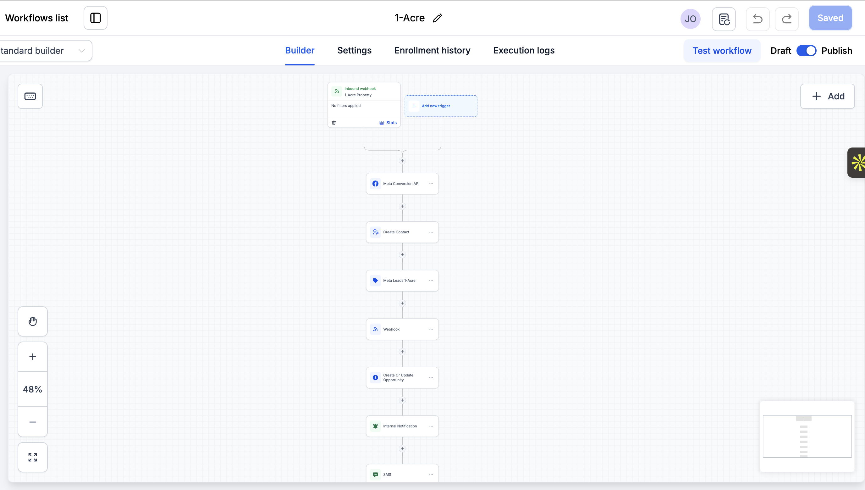 GoHighLevel 1-Acre Property workflow