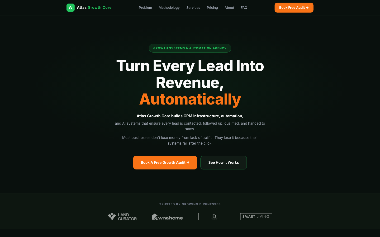 Atlas Growth Core homepage